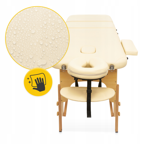 Массажний стіл  4FIZJO Massage Table+ Wood W60 Beige - фото №3